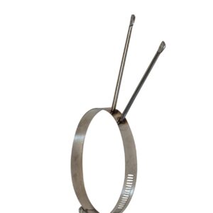 Railing Clamp 4-in Double Post, Single Hole, Stainless Steel -10 Per Pack - Large