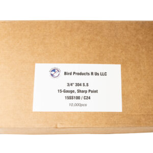 ¾" Stainless Steel, 15-Gauge Sharp Point (10,000 Per Pack)