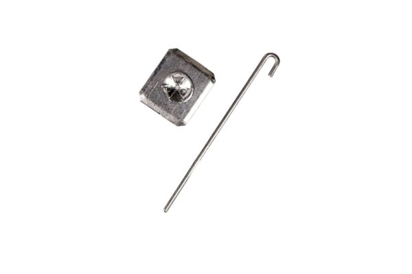 J Hooks with Black coated aluminum washer. 1000 Sets Per Bag, SQU 00114