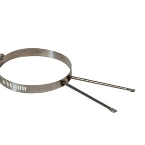 Railing Clamp 6 Inch Double Post Single Hole Stainless Steel - 10 per bag, SQU 00540