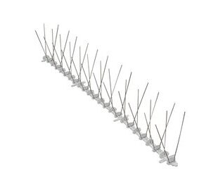 Stainless Steel Pigeon Bird Spikes - 2 and 3/4in Wide with a Narrow Base of 100ft Per Box